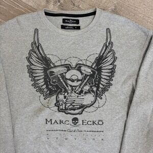 VTG Y2K Marc Ecko Unltd. Long Sleeve Thermal biker Motorcycle shirt